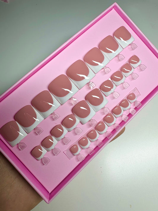 26 pc press on toe nail set